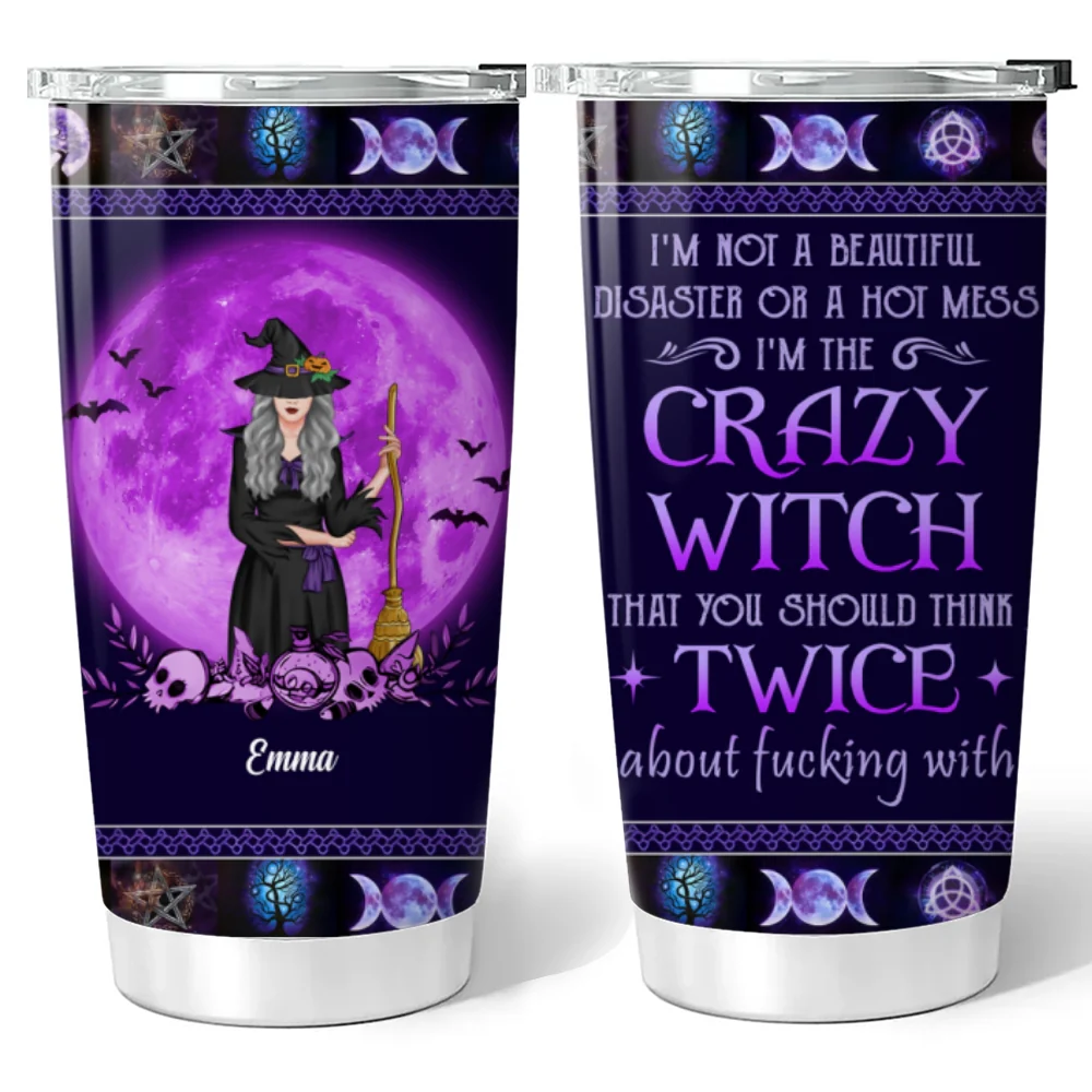 I Am The Crazy Witch - Personalized Custom Tumbler - Image 4