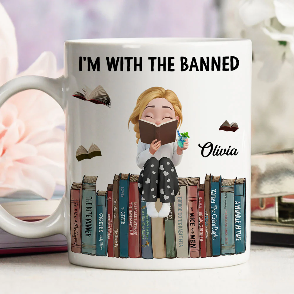 I Am With The Banned - Personalized Custom Coffee Mug - Image 3