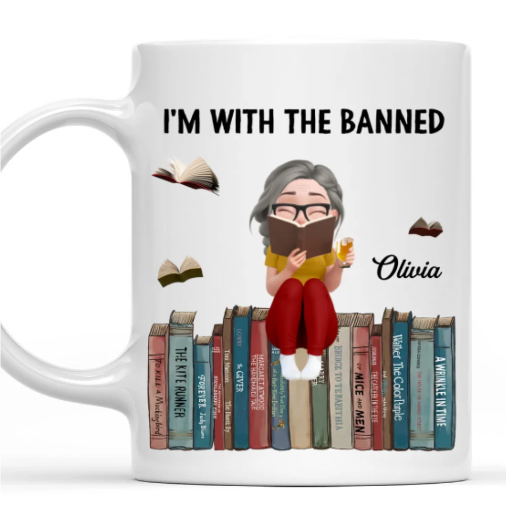 I Am With The Banned - Personalized Custom Coffee Mug - Image 7