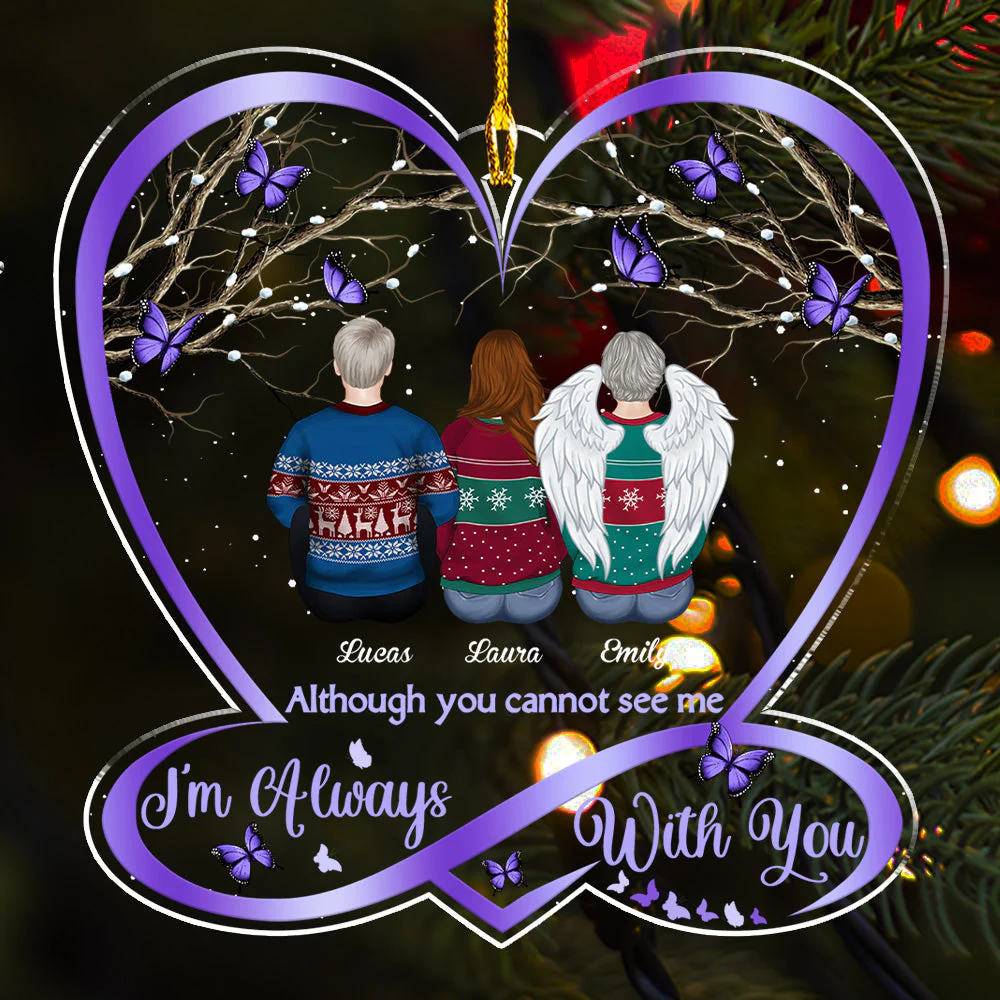 I Am With You - Personalized Custom Acrylic Ornament - Image 2