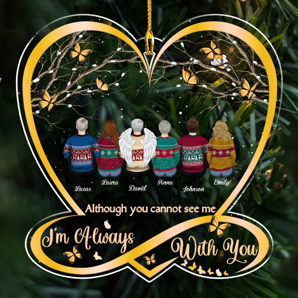 I Am With You - Personalized Custom Acrylic Ornament - Image 4