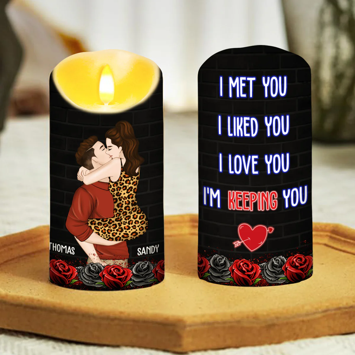 I Am Yours Forever - Personalized Custom LED Candle - Image 3