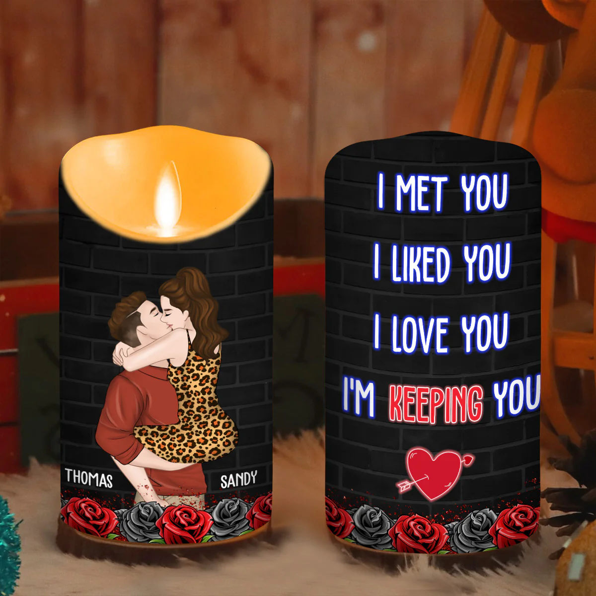 I Am Yours Forever - Personalized Custom LED Candle - Image 5