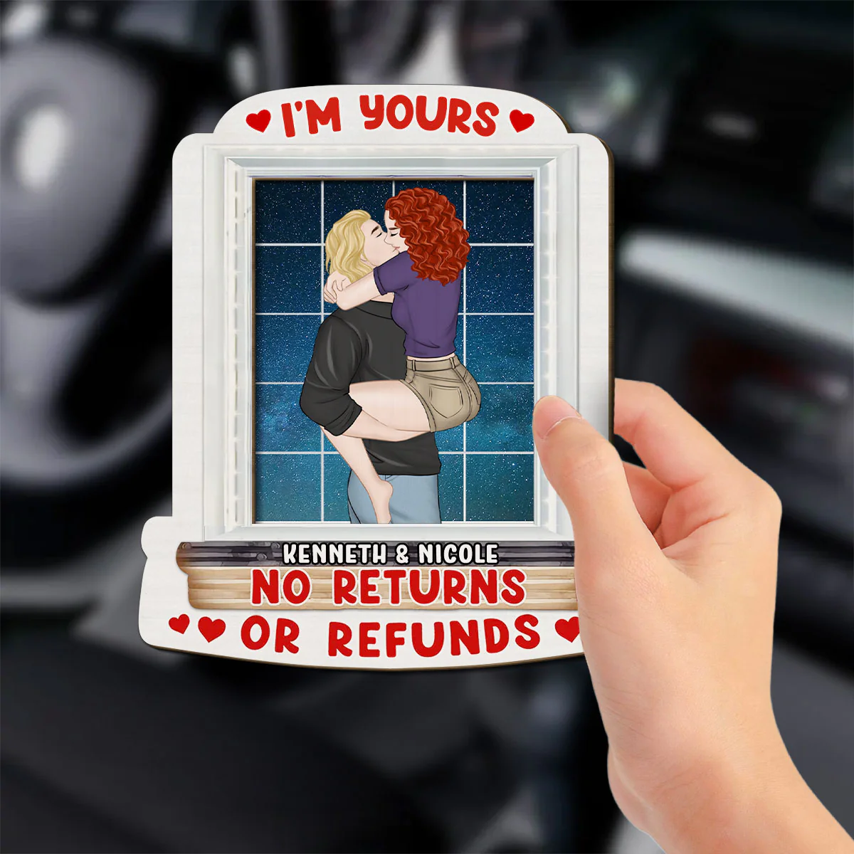 I Am Yours - Personalized Custom Car Visor Clip - Image 4