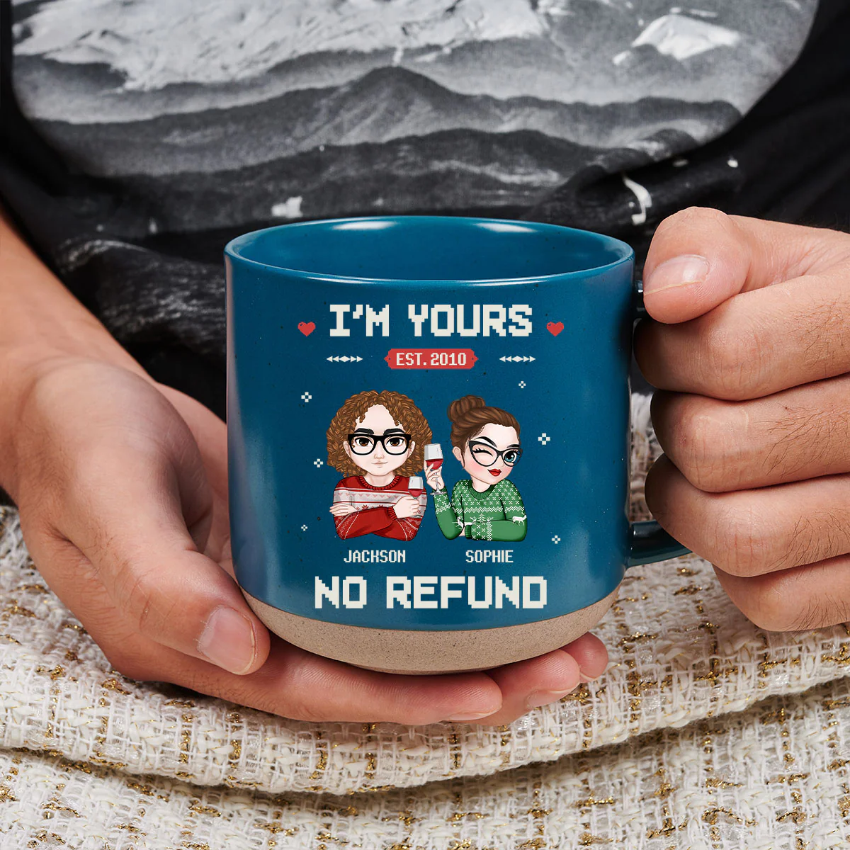 I Am Yours - Personalized Custom Pottery Mug - Image 3