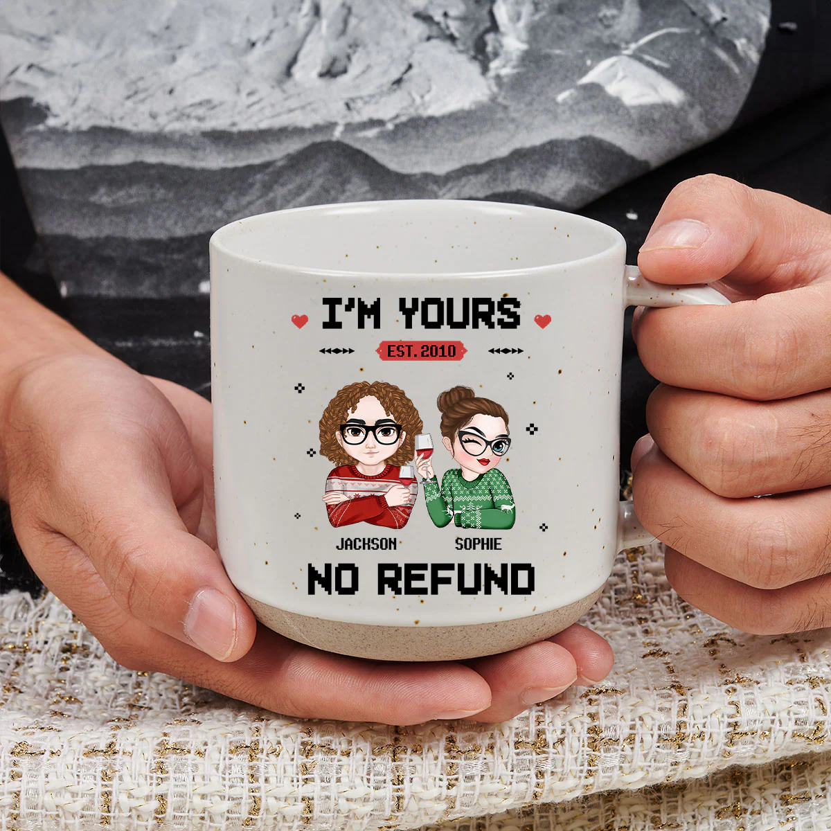 I Am Yours - Personalized Custom Pottery Mug - Image 4