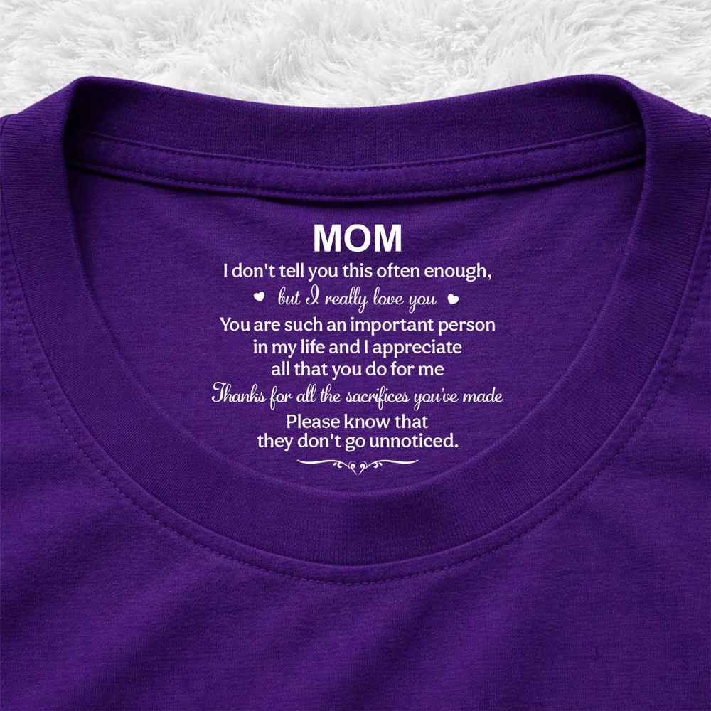 I Appreciate All - Personalized Custom Inside Neck Print T-Shirt