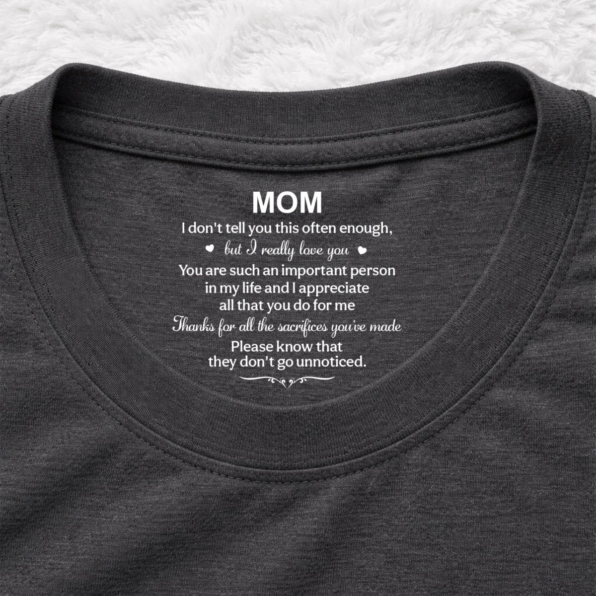 I Appreciate All - Personalized Custom Inside Neck Print T-Shirt - Image 8