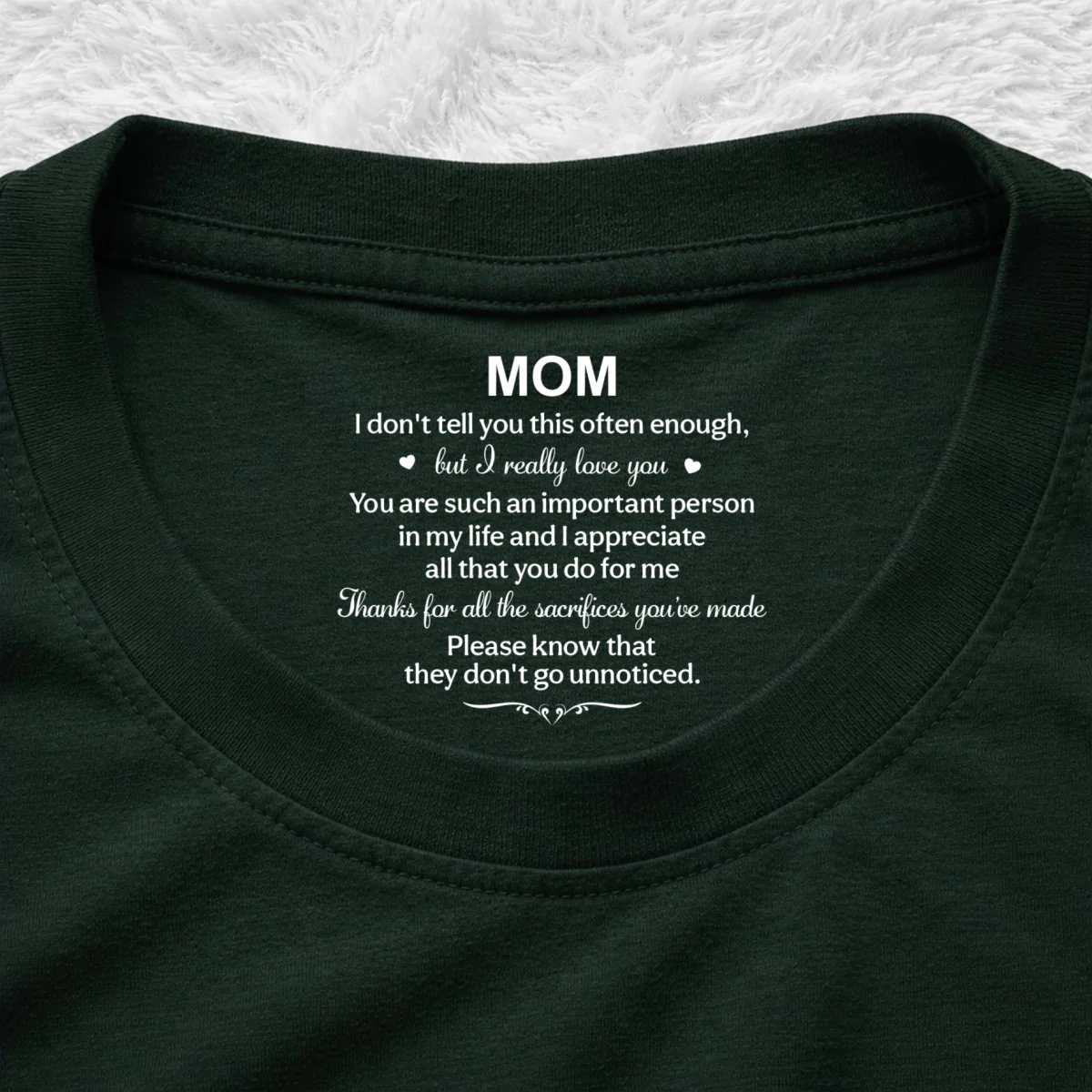 I Appreciate All - Personalized Custom Inside Neck Print T-Shirt - Image 9