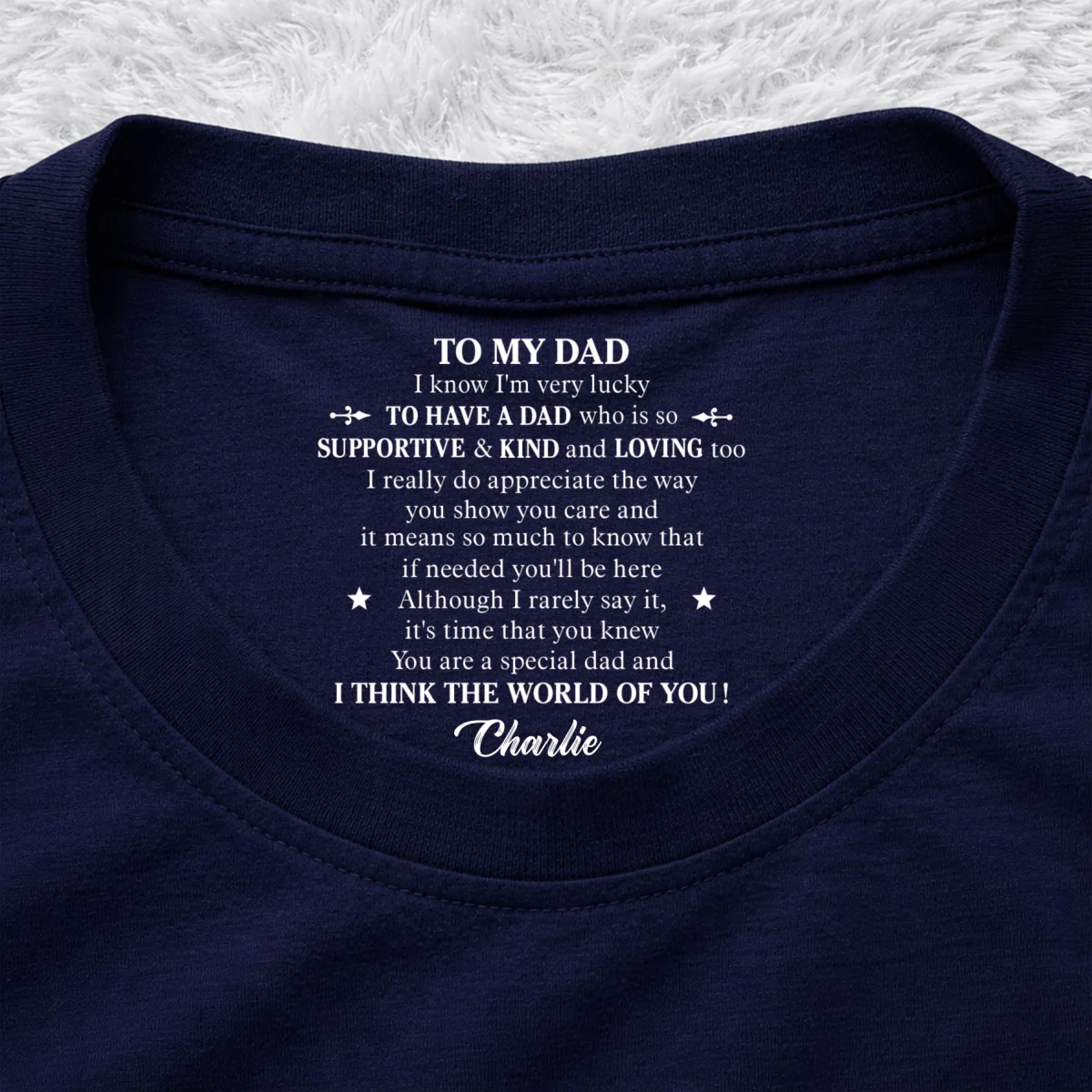 I Appreciate The Way You Care - Personalized Custom Inside Neck Print T-shirt - Image 10