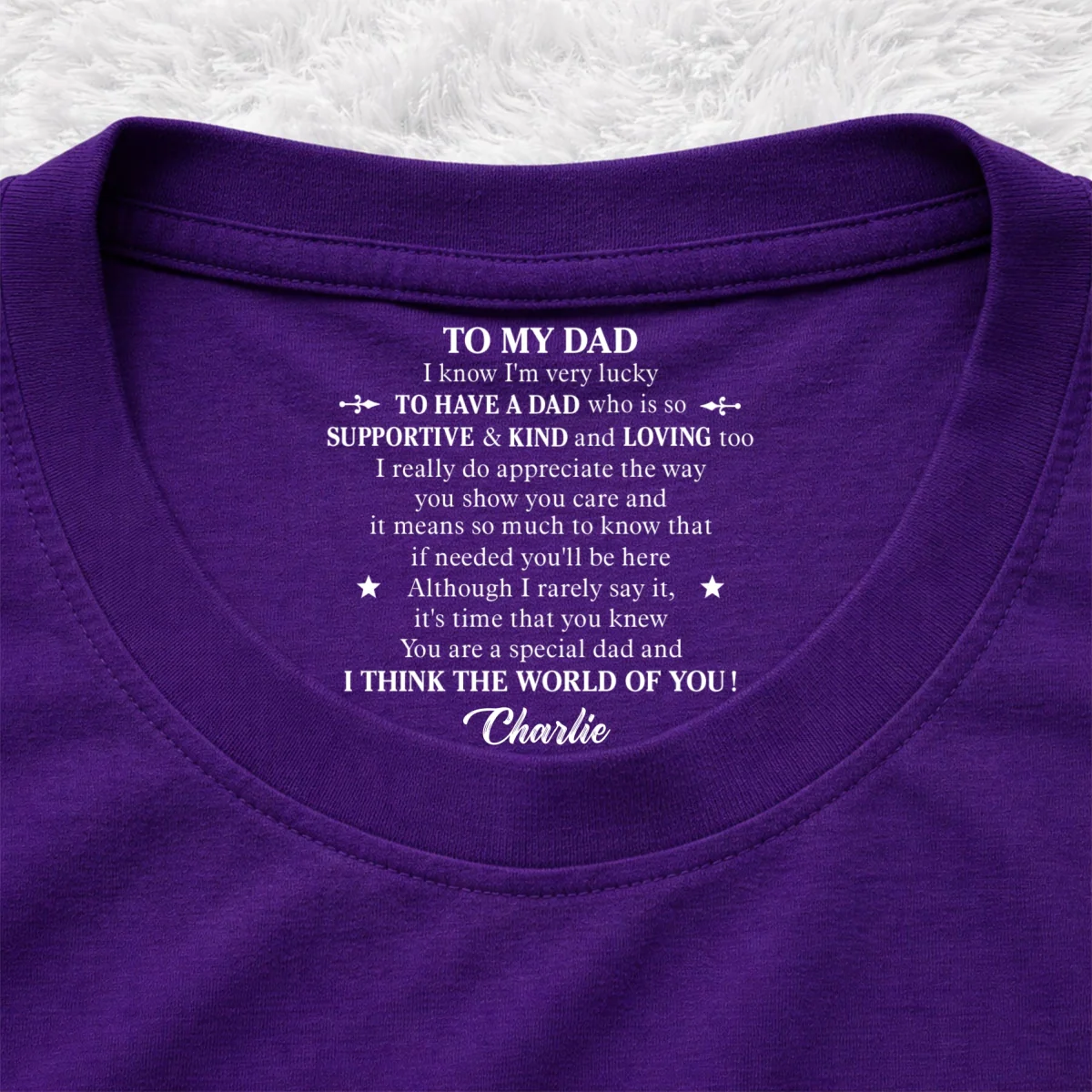 I Appreciate The Way You Care - Personalized Custom Inside Neck Print T-shirt - Image 11