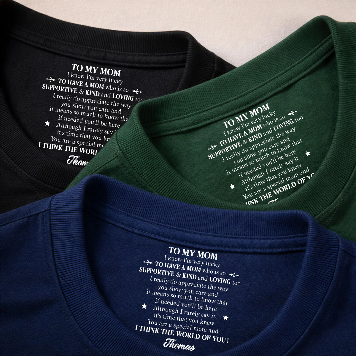 I Appreciate The Way You Care - Personalized Custom Inside Neck Print T-shirt - Image 4