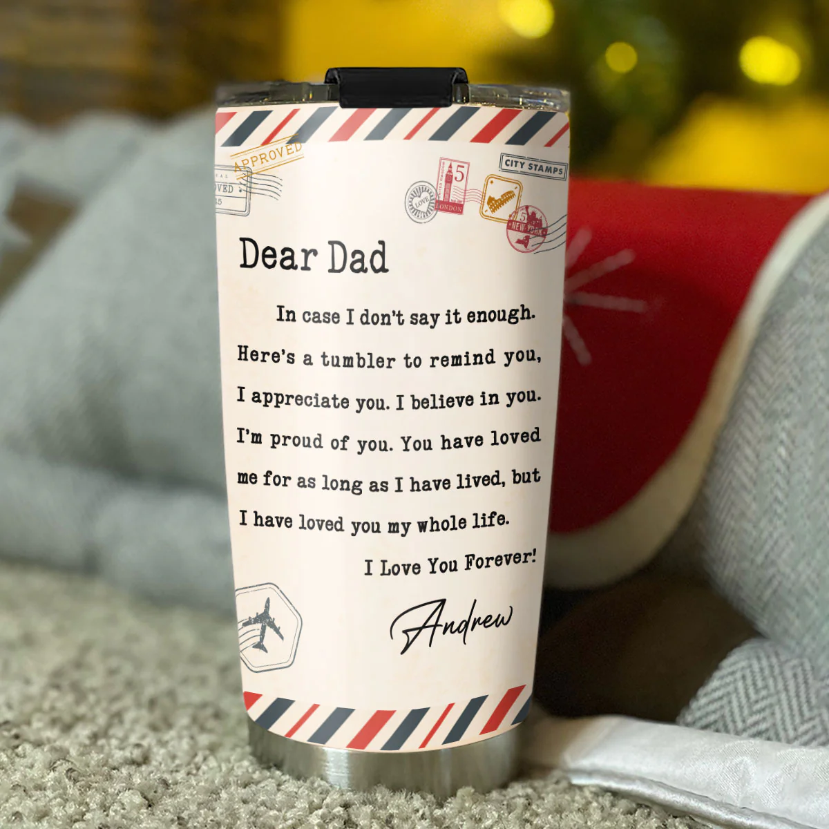 I Appreciate You Dad - Personalized Custom Tumbler - Image 4