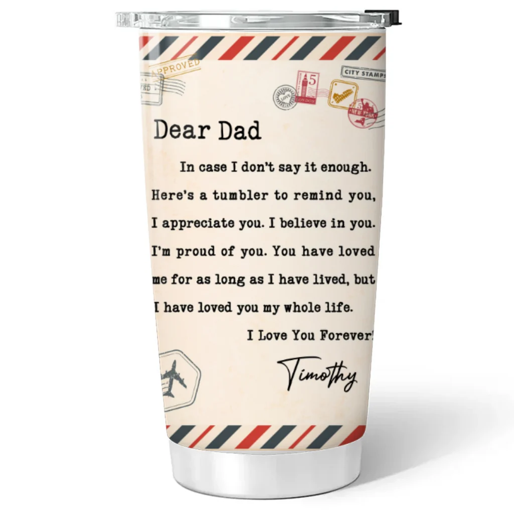 I Appreciate You Dad - Personalized Custom Tumbler - Image 5