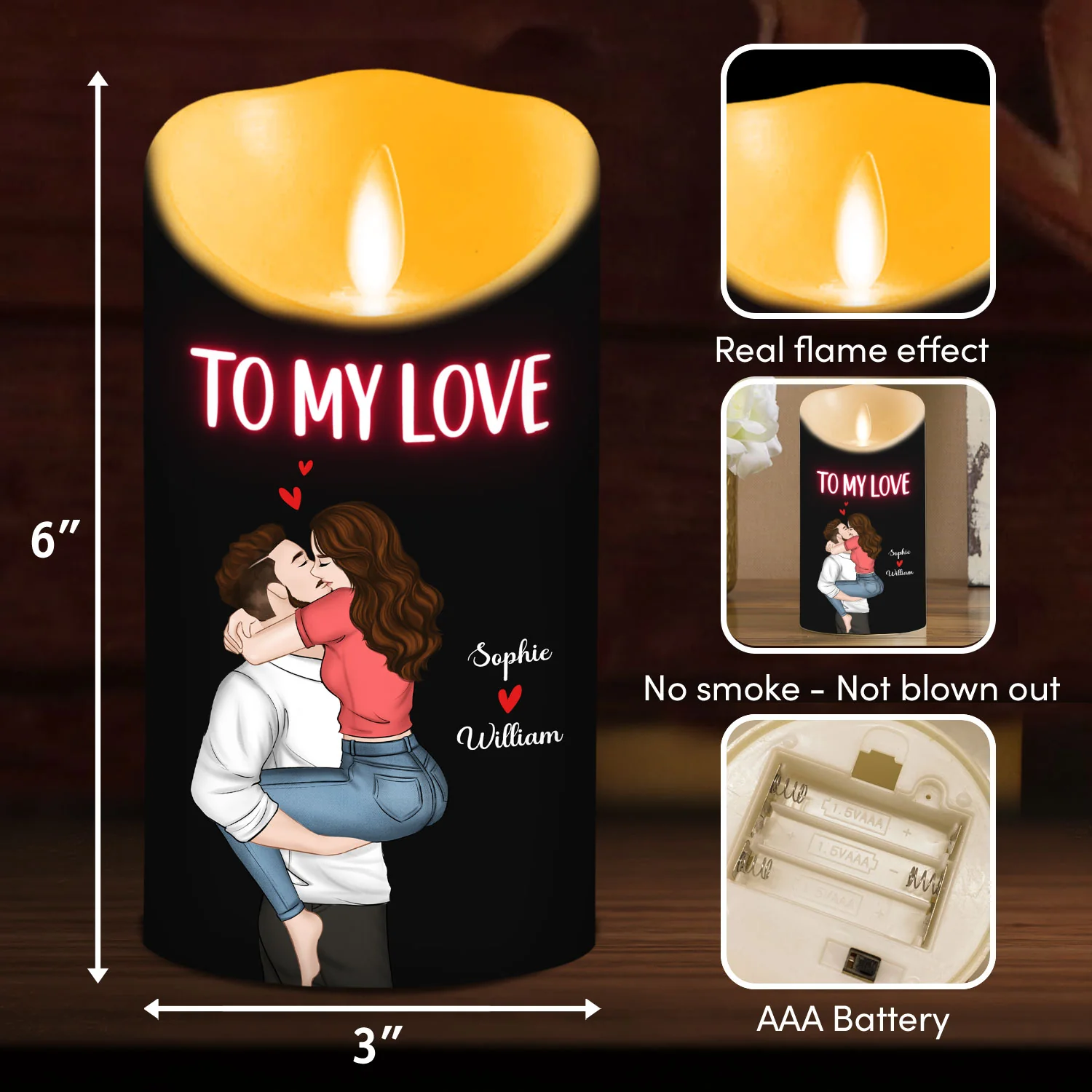 I Believe In You - Personalized Custom LED Candle - Image 5