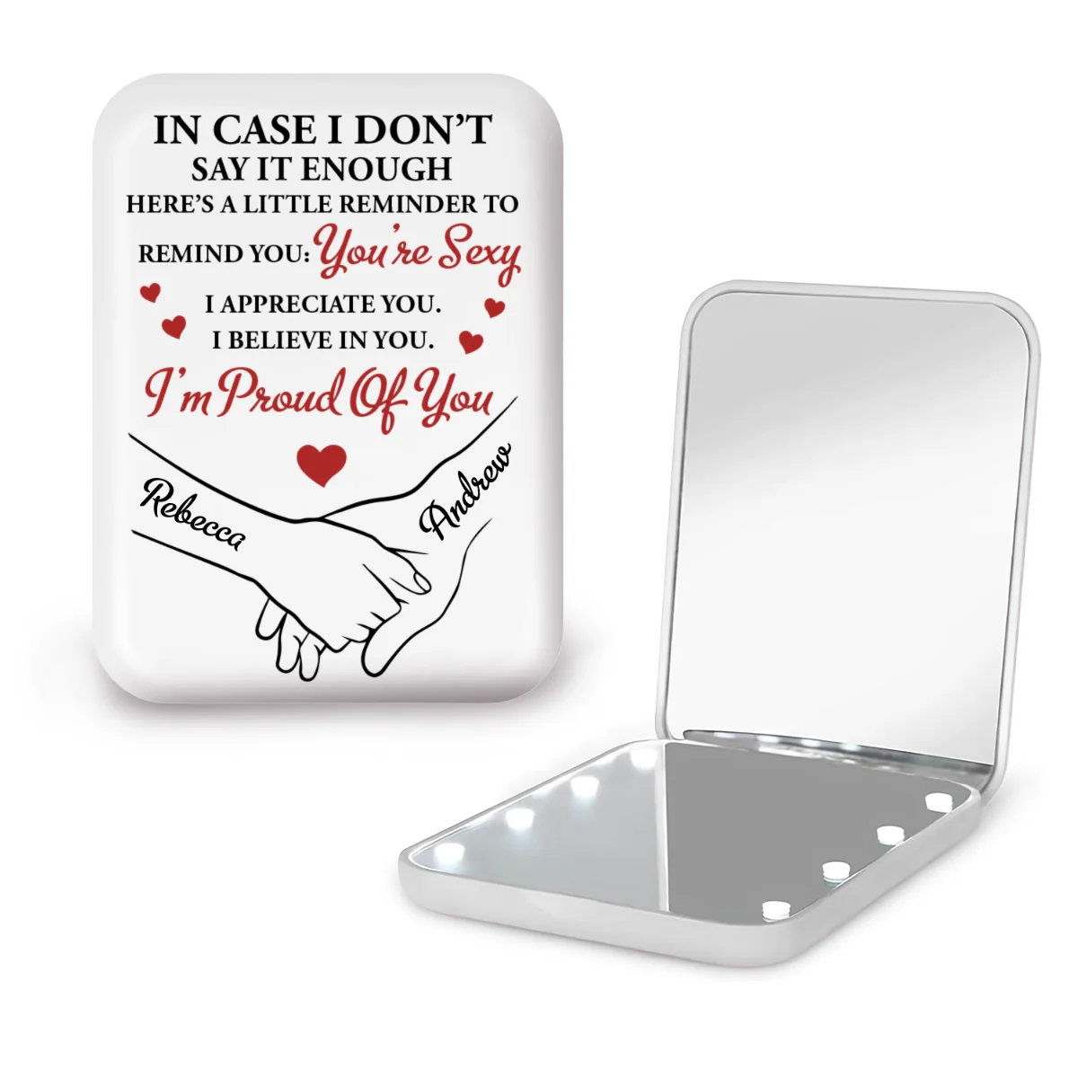I Believe In You - Personalized Custom LED Pocket Mirror - Image 9