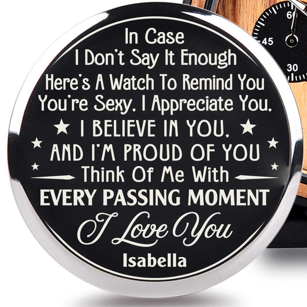 I Believe In You - Personalized Engraved Wooden Watches GP009 - Image 2