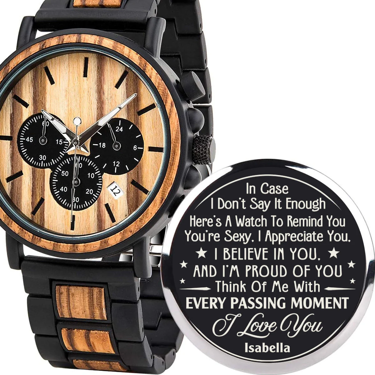 I Believe In You - Personalized Engraved Wooden Watches GP009 - Image 3