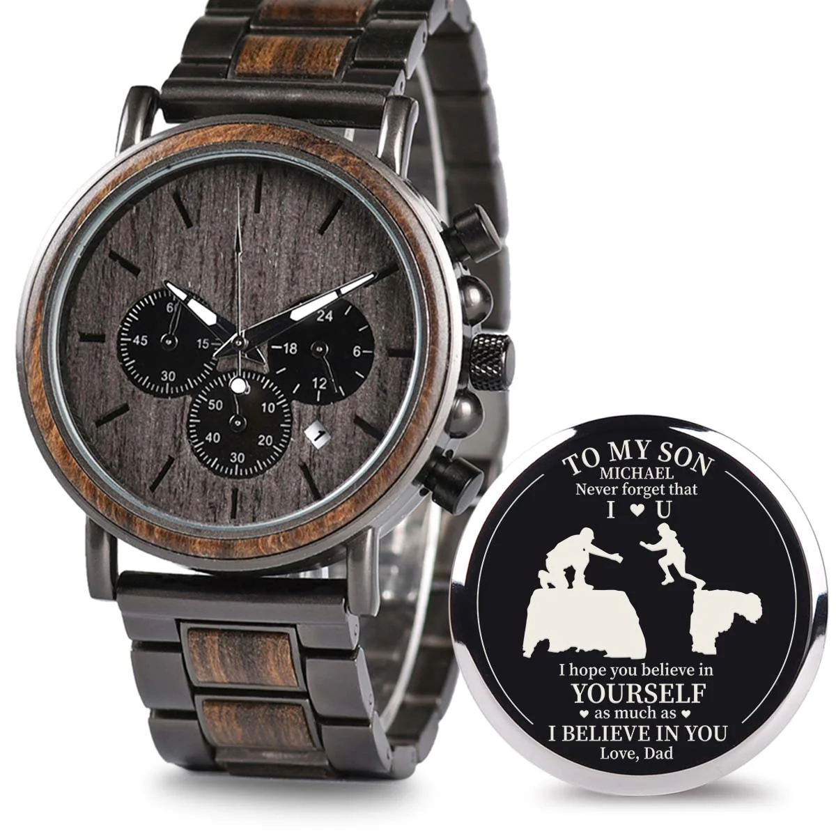 I Believe In You - Personalized Engraved Wooden Watches GQ026