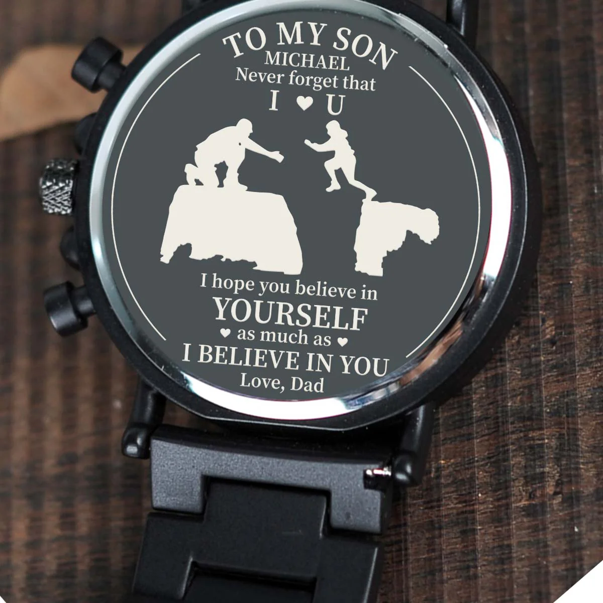 I Believe In You - Personalized Engraved Wooden Watches GQ026 - Image 2