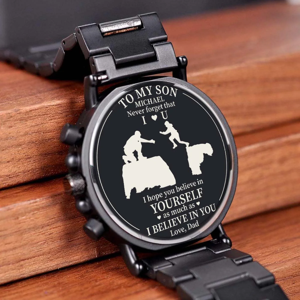 I Believe In You - Personalized Engraved Wooden Watches GQ026 - Image 3