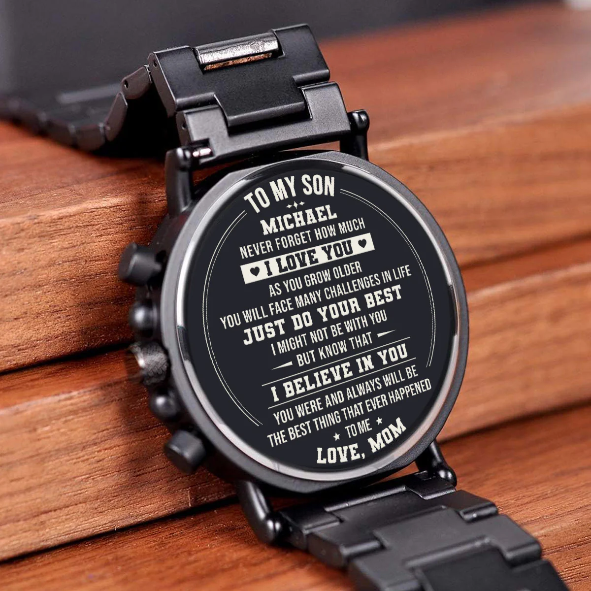 Just Do Your Best - Personalized Engraved Wooden Watches GQ026 - Image 2