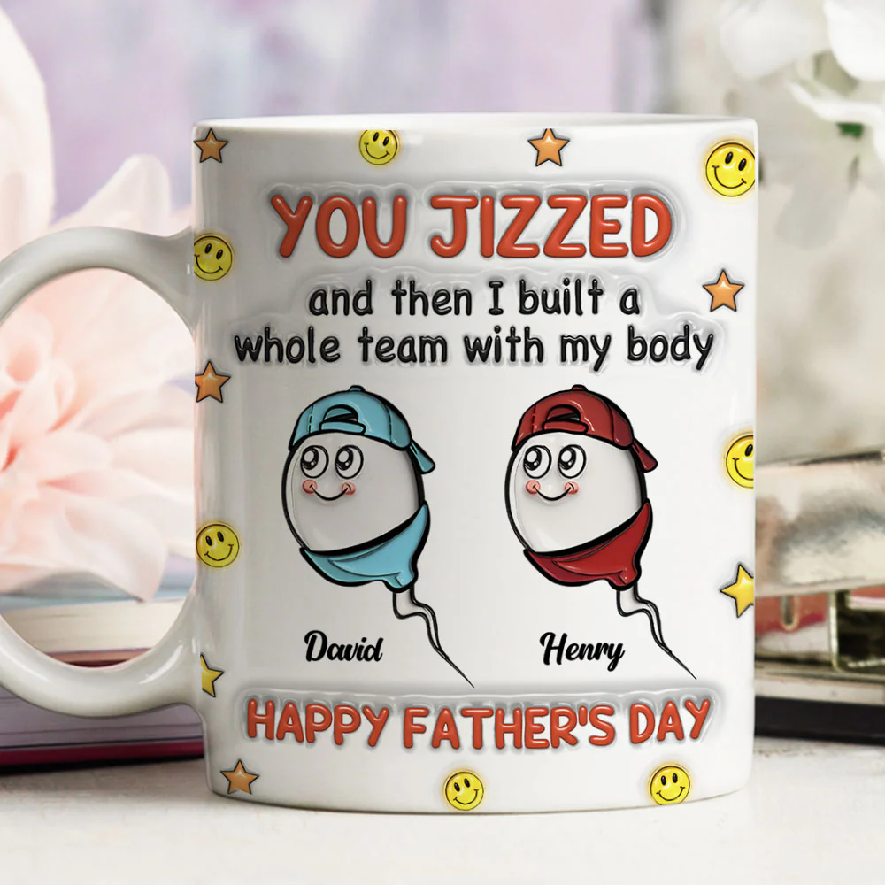 I Built A Human - Personalized Custom 3D Inflated Effect Mug - Image 2