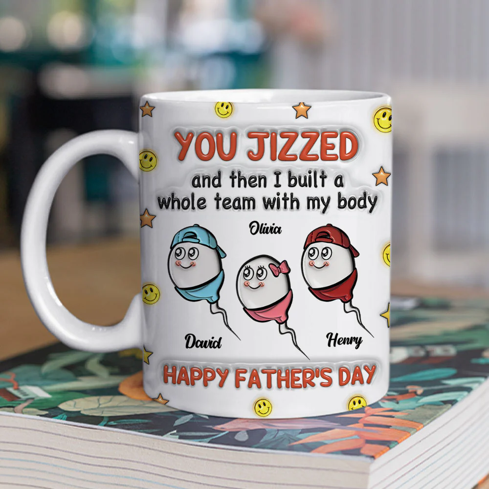 I Built A Human - Personalized Custom 3D Inflated Effect Mug - Image 3