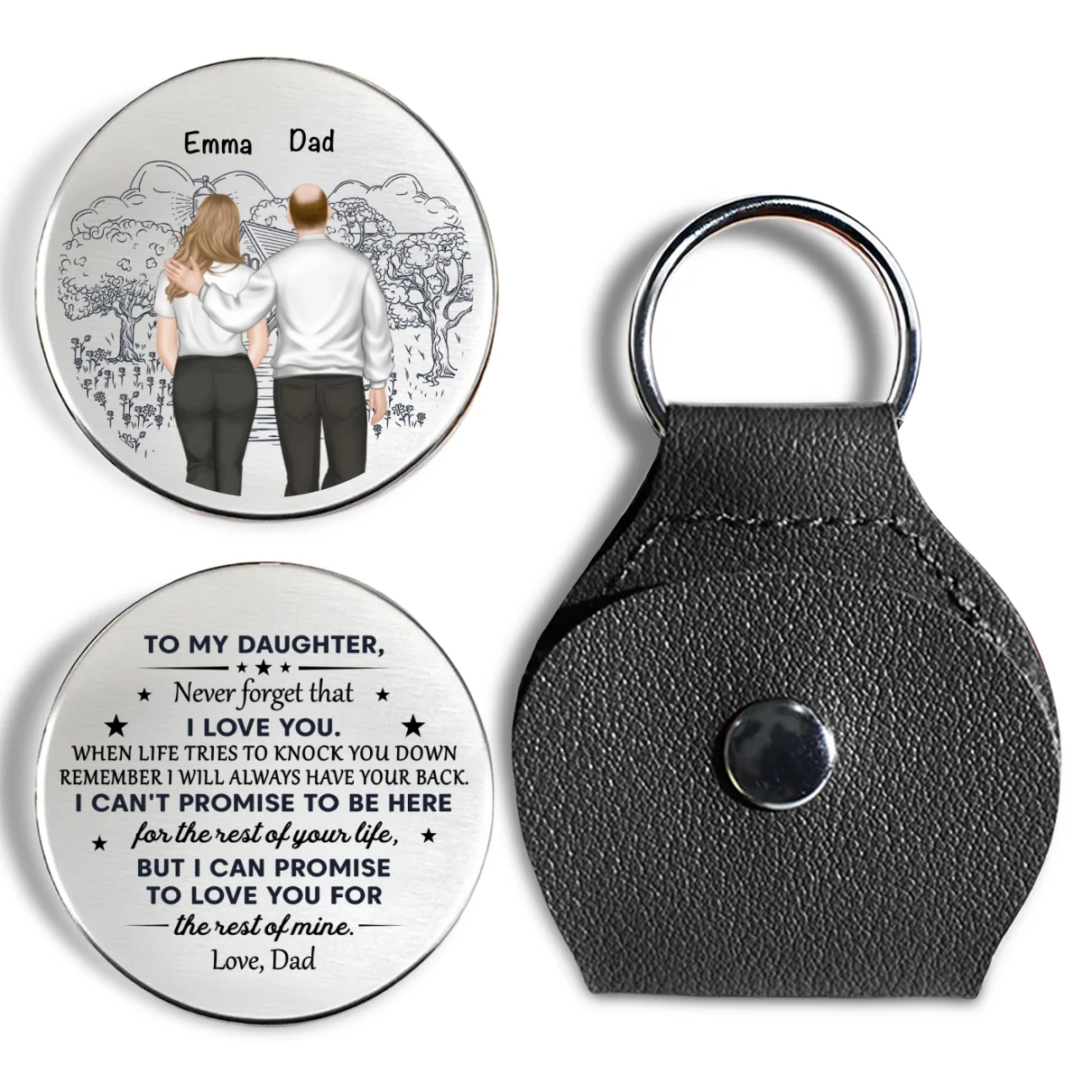 I Can Not Promise To Be Here - Personalized Custom Pocket Hug - Image 6