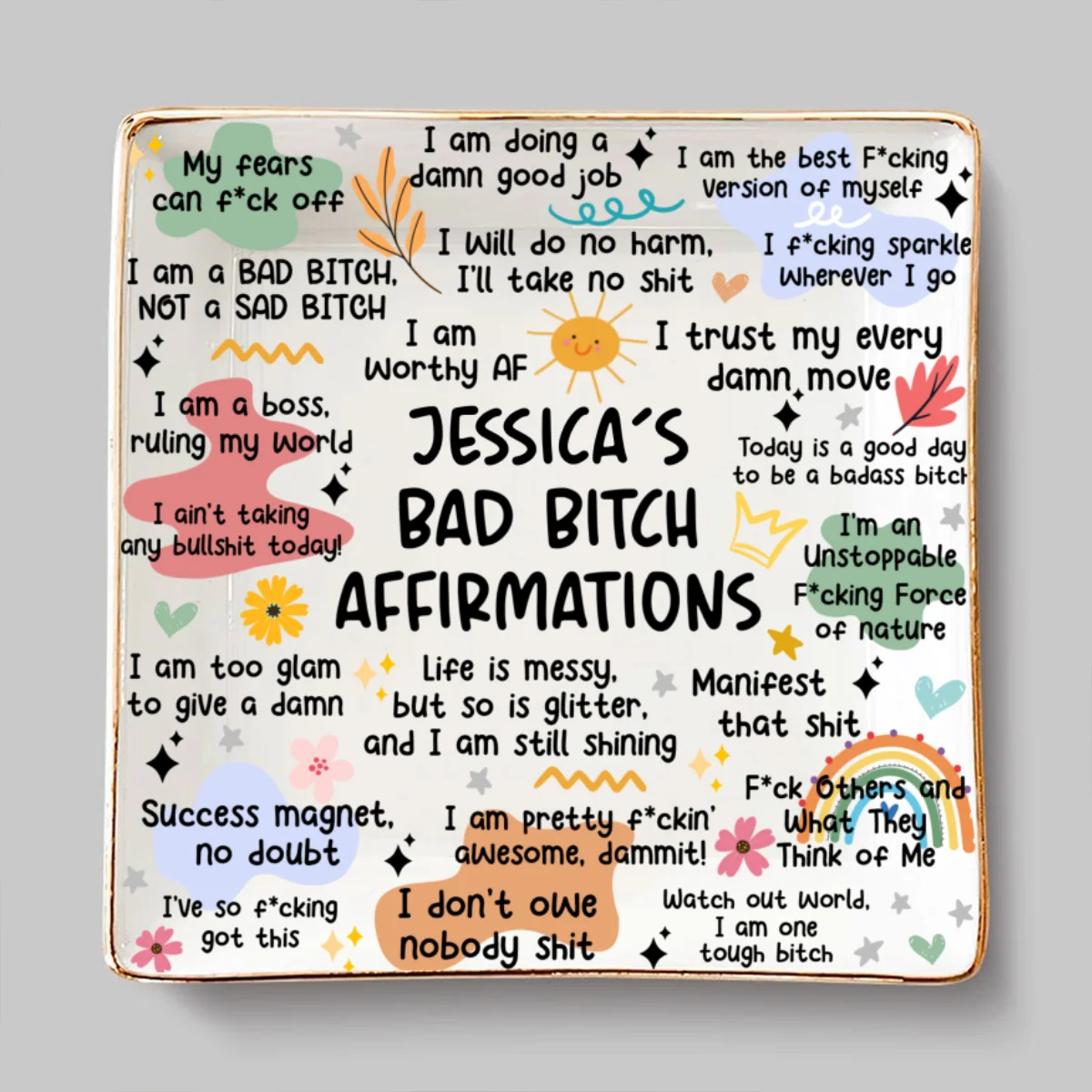 I Choose Me First - Personalized Custom Jewelry Dish - Image 6