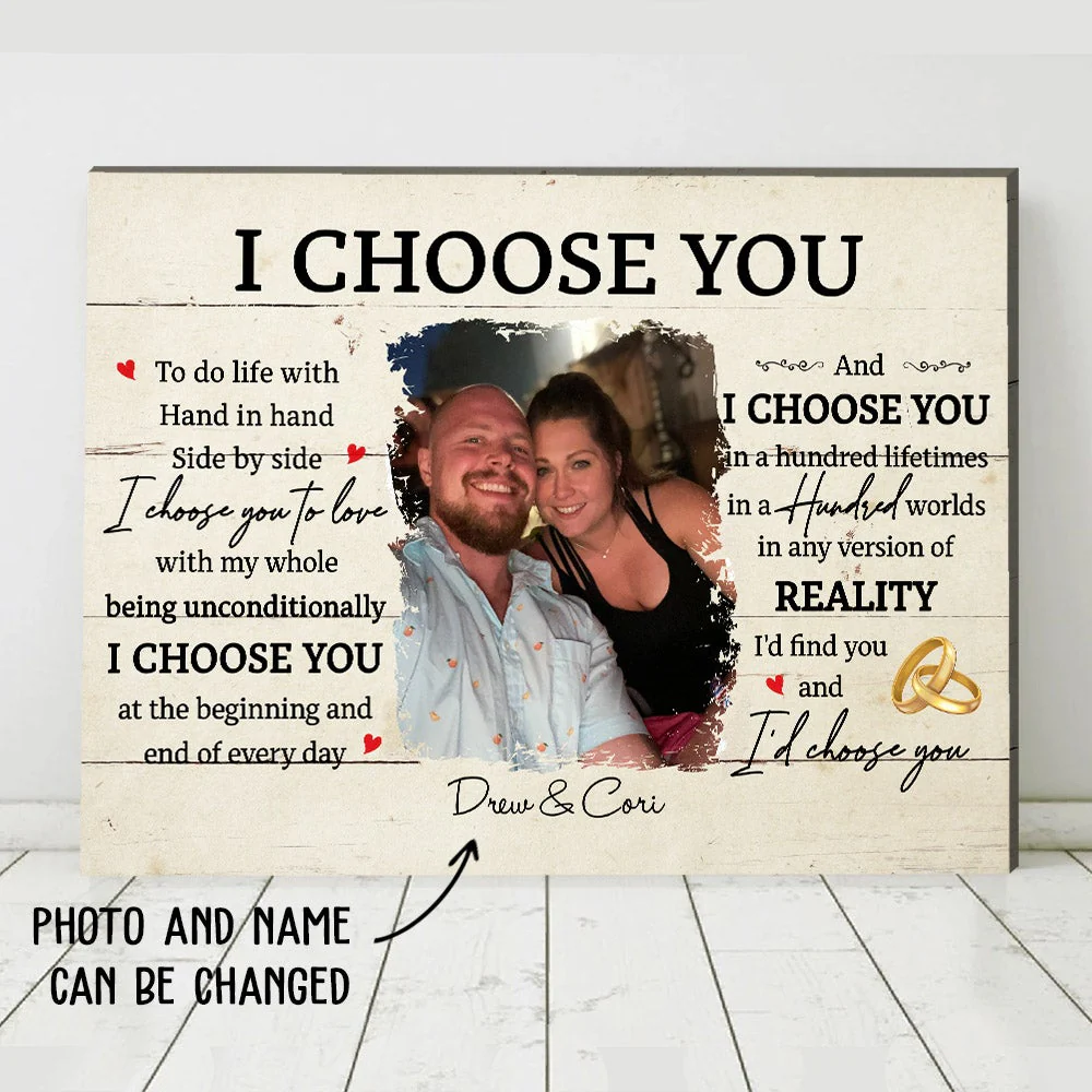 I Choose You 6 - Personalized Custom Canvas Print - Image 4