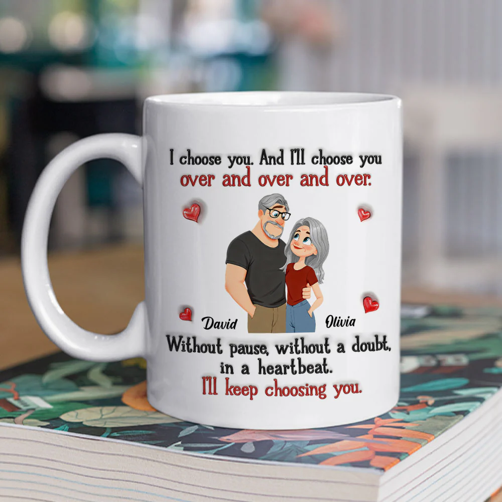 I Choose You - Personalized Custom 3D Inflated Effect Mug - Image 2