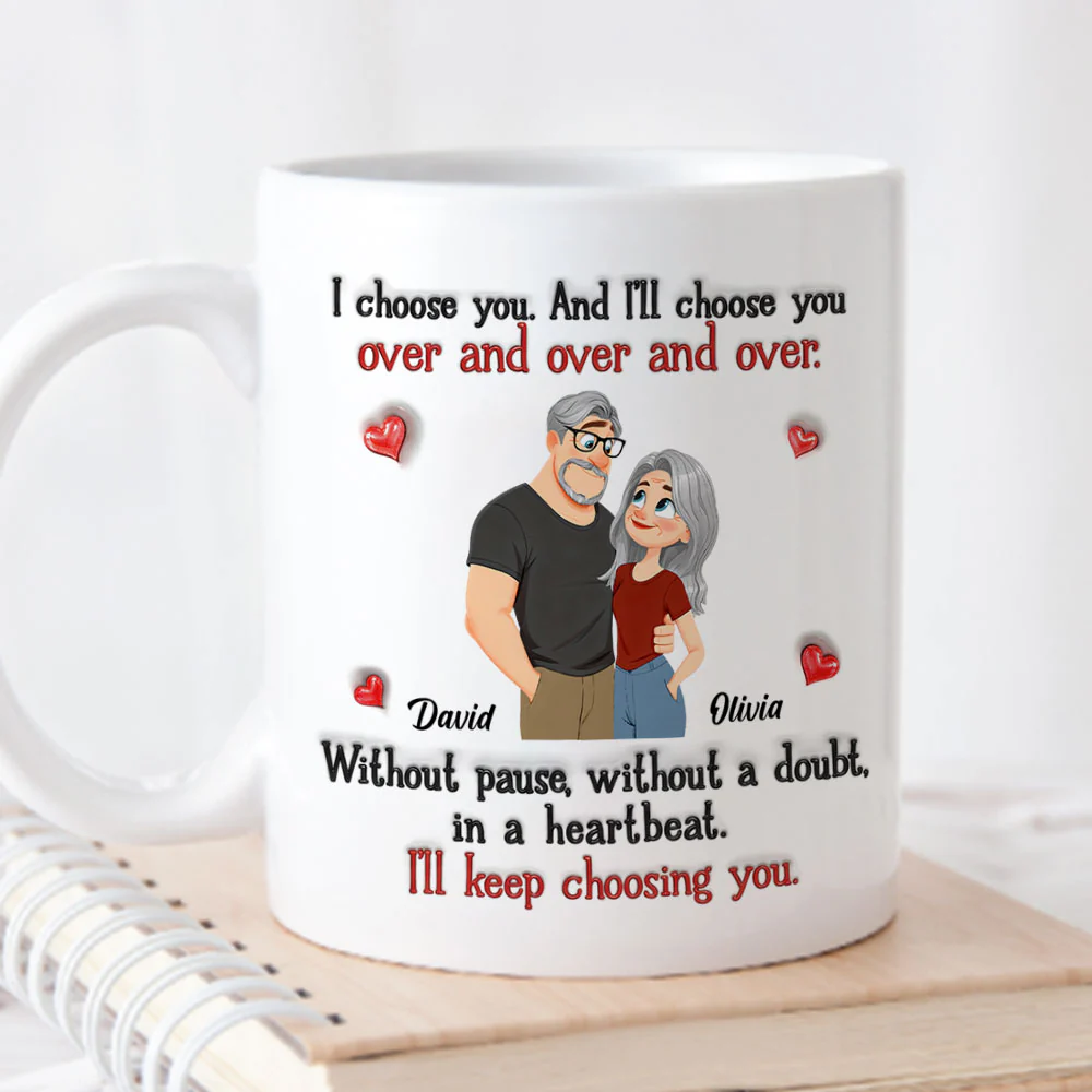 I Choose You - Personalized Custom 3D Inflated Effect Mug - Image 3