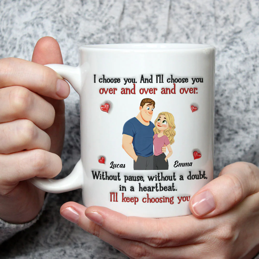 I Choose You - Personalized Custom 3D Inflated Effect Mug - Image 4