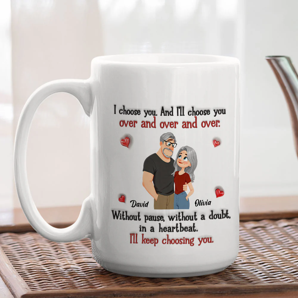 I Choose You - Personalized Custom 3D Inflated Effect Mug - Image 5