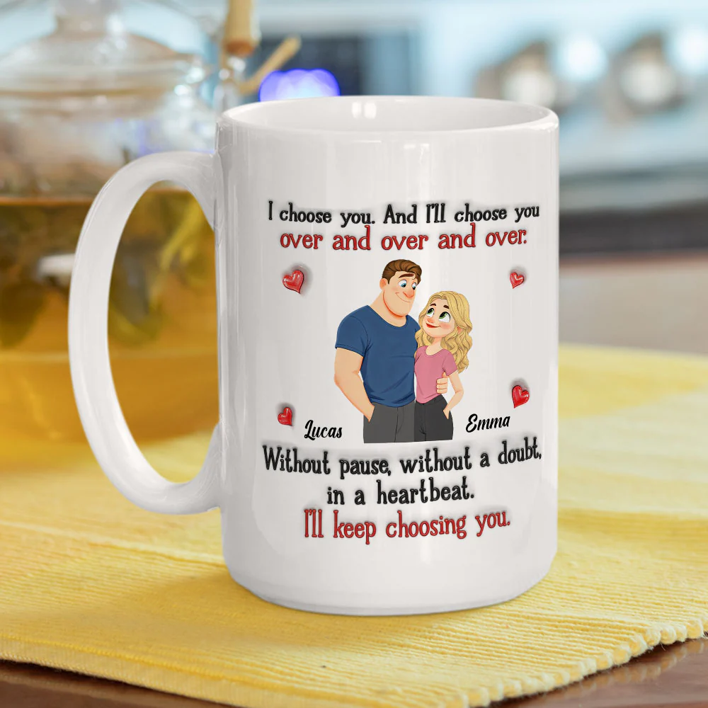 I Choose You - Personalized Custom 3D Inflated Effect Mug - Image 6