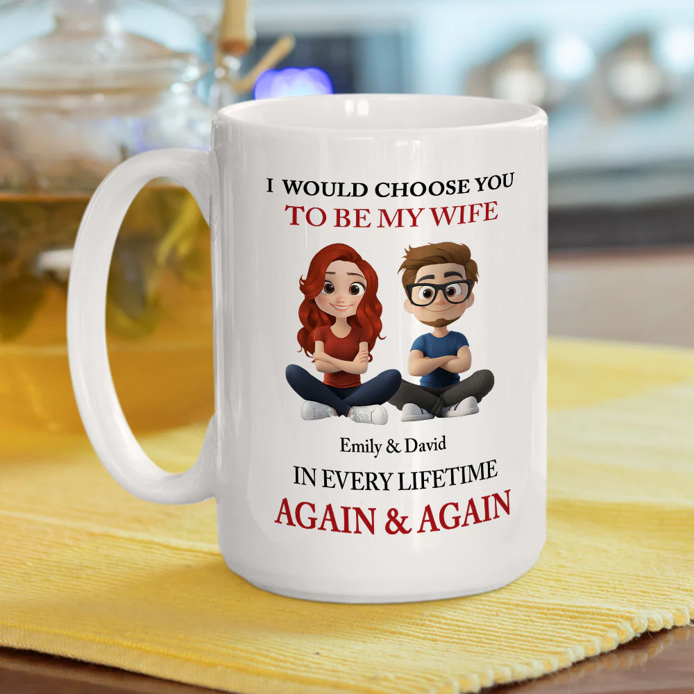 I Choose You - Personalized Custom Coffee Mug - Image 3