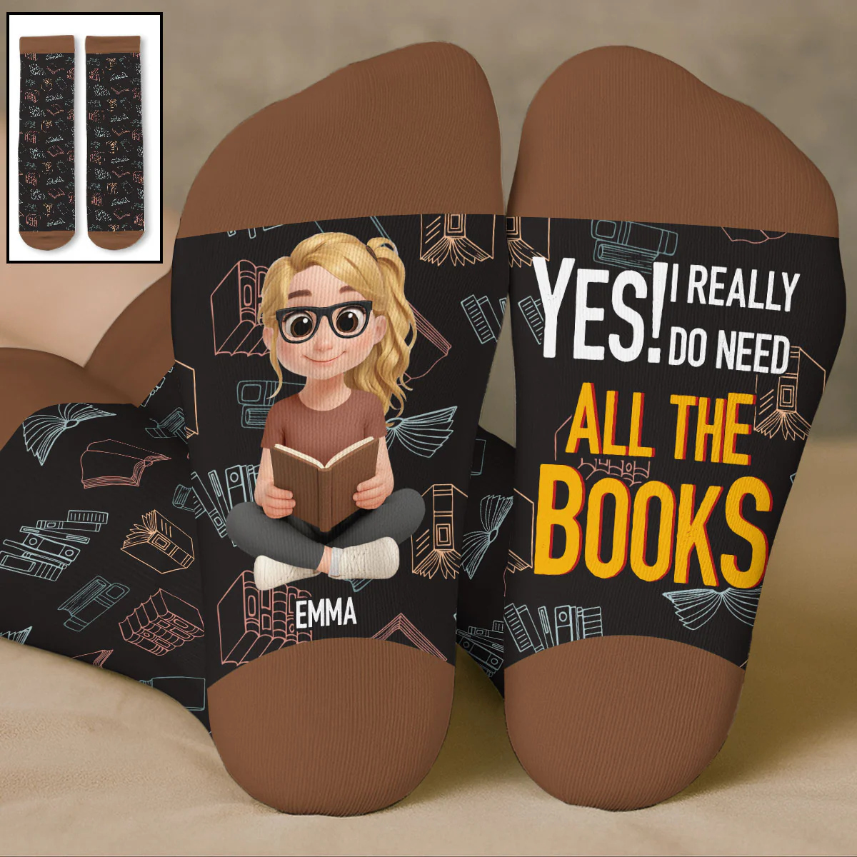 I Do Need - Personalized Custom Crew Socks