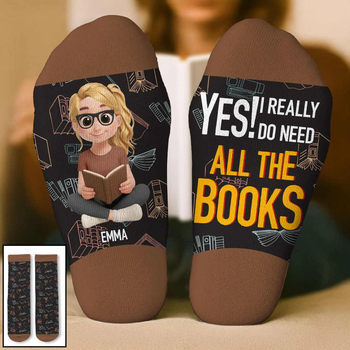 I Do Need - Personalized Custom Crew Socks - Image 2