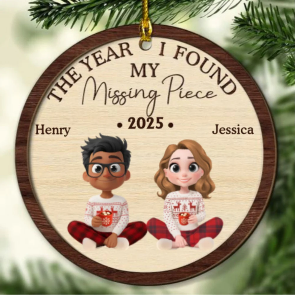 I Found My Love - Personalized Custom Freeshape 2-Layered Wood Ornament - Image 6