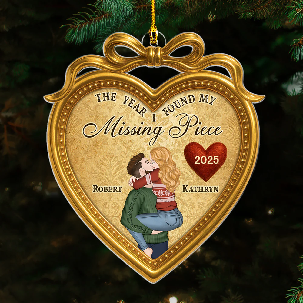 I Found My Missing Piece - Personalized Custom Acrylic Ornament - Image 2