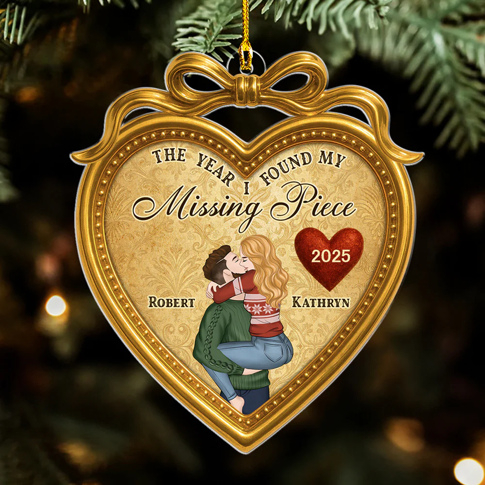 I Found My Missing Piece - Personalized Custom Acrylic Ornament - Image 3
