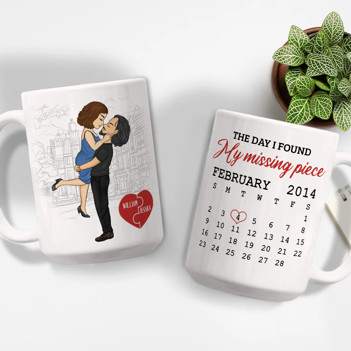 I Found My Piece - Personalized Custom Coffee Mug - Image 4