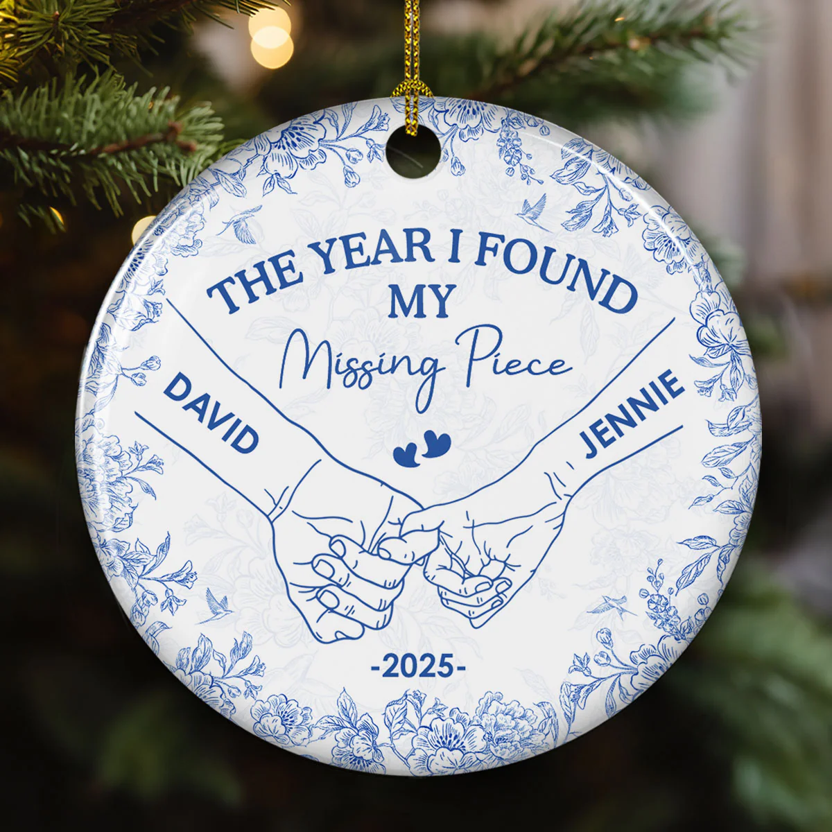 I Found You - Personalized Custom Ceramic Ornament