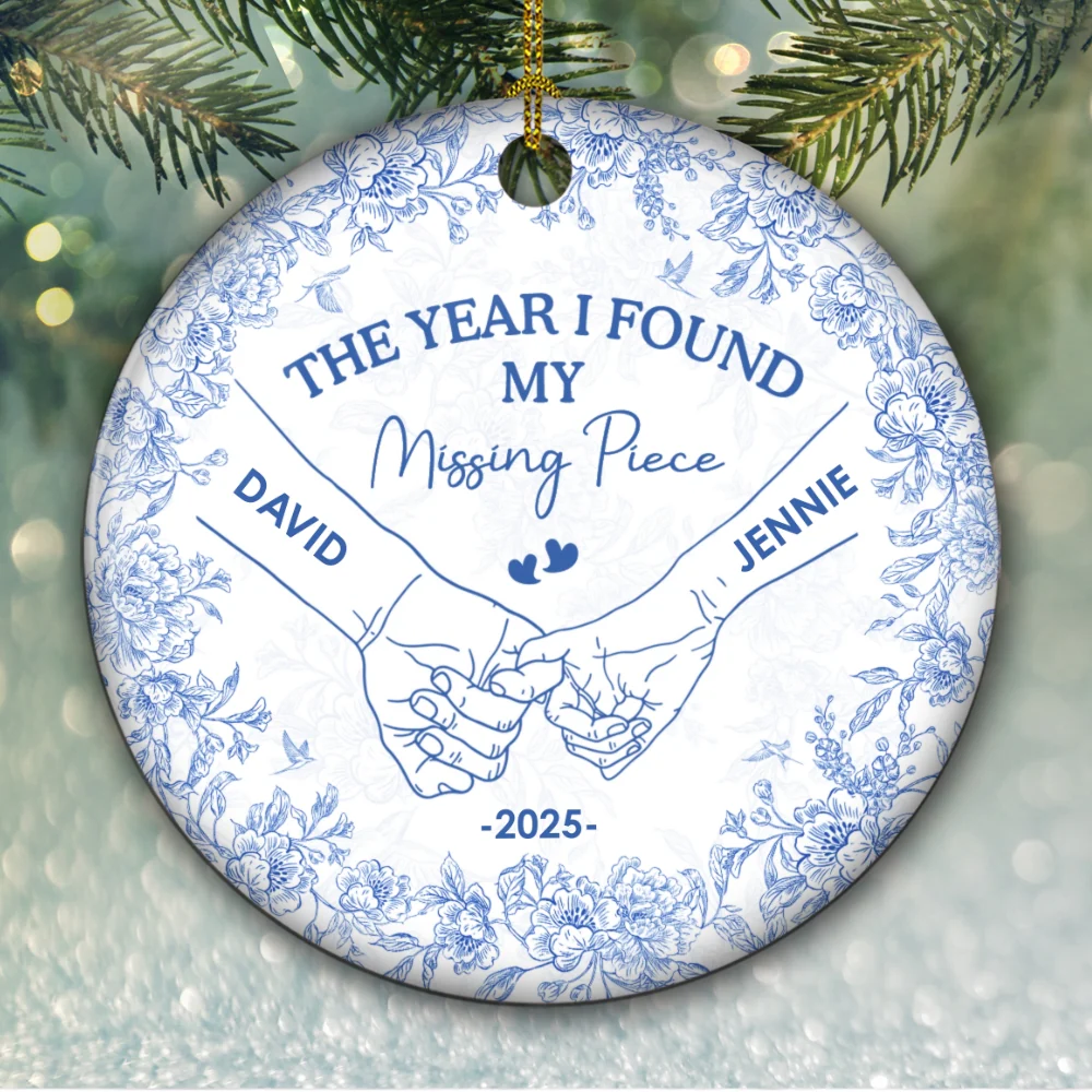 I Found You - Personalized Custom Ceramic Ornament - Image 5
