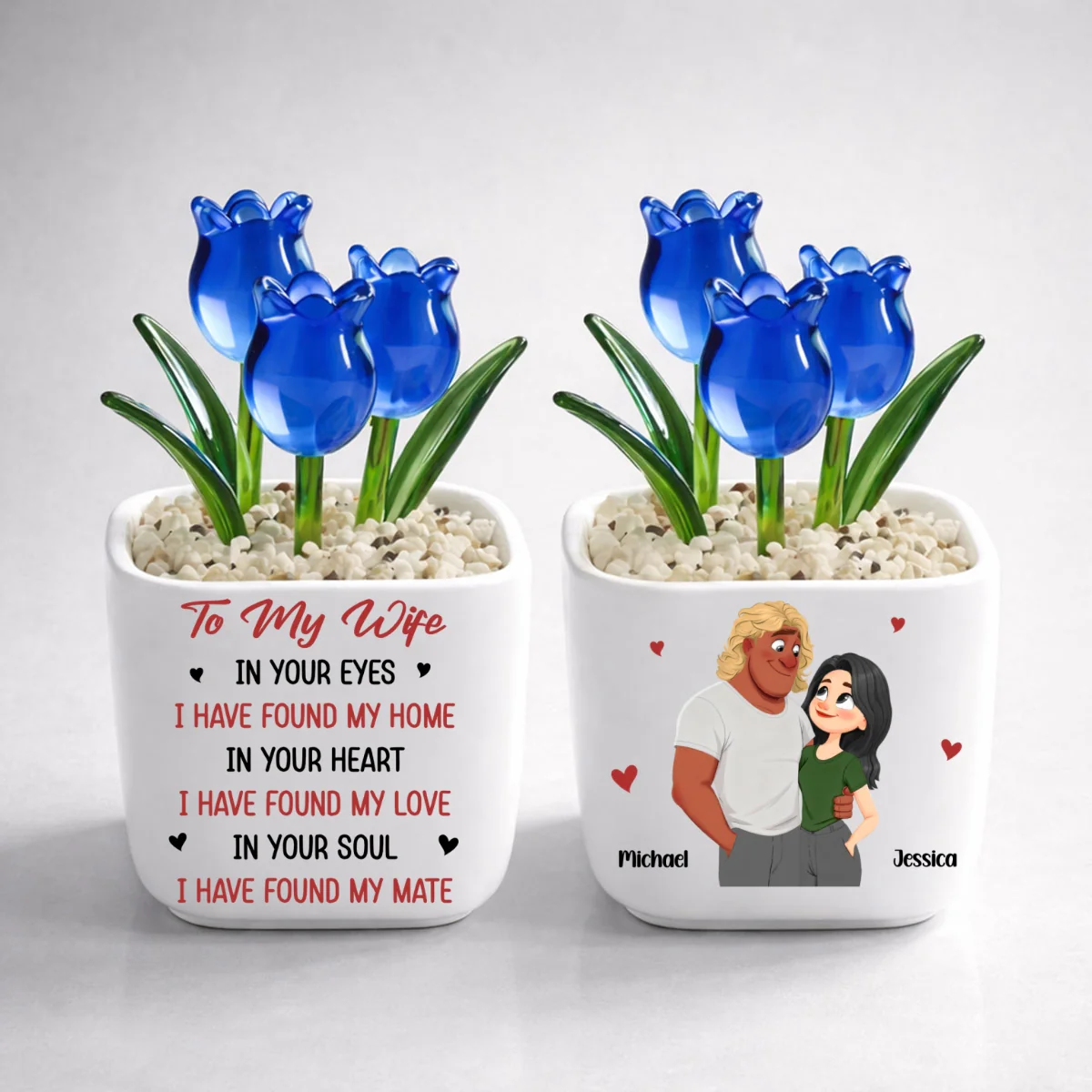 I Found You - Personalized Custom Glass Everlasting Tulips - Image 6