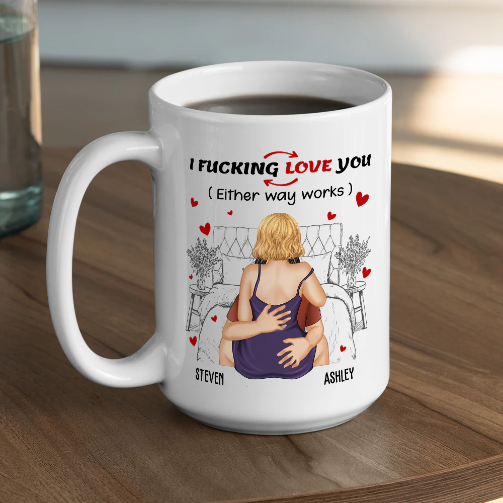 I Freaking Love You - Personalized Custom Coffee Mug - Image 3
