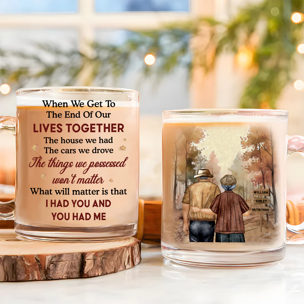 I Had You - Personalized Custom Glass Mug - Image 2