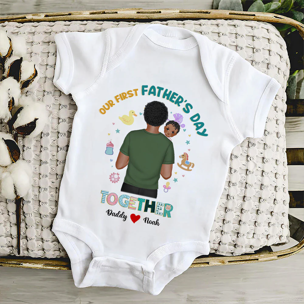 I Have A Hero I Call Him Daddy - Personalized Custom Baby Onesie - Image 4