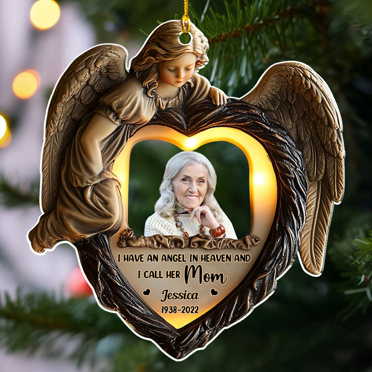 I Have Angels In Heaven - Personalized Custom Acrylic Ornament - Image 2